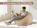 OLEEK Inflatable Bean Bag Chair with Electric air Pump 6PCS - Inflatable Chairs for Adults - Folding Outdoor Bean Bag Chair - Inflatable Chair for Kids - Blow up Chair - Classroom Bean Bags