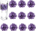 TeaSu Floating Flowers for Floating Candle Centerpieces, 12pcs Purple Artificial Flower Head for Wedding Centerpieces - Purple