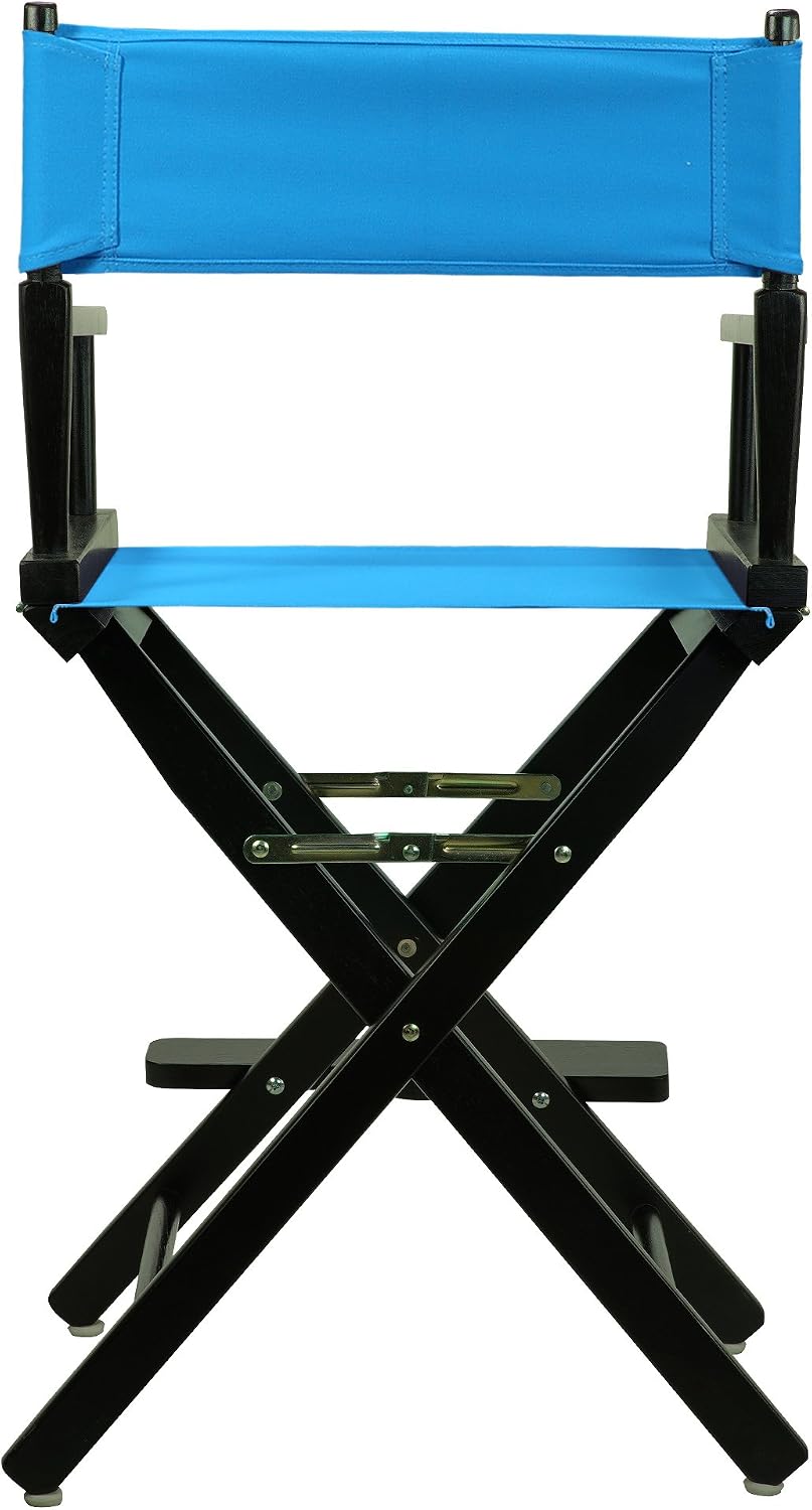 Casual Home 220-02/021-27 Director Chair 24" - Counter Height BlackFrame/Turquoise Canvas