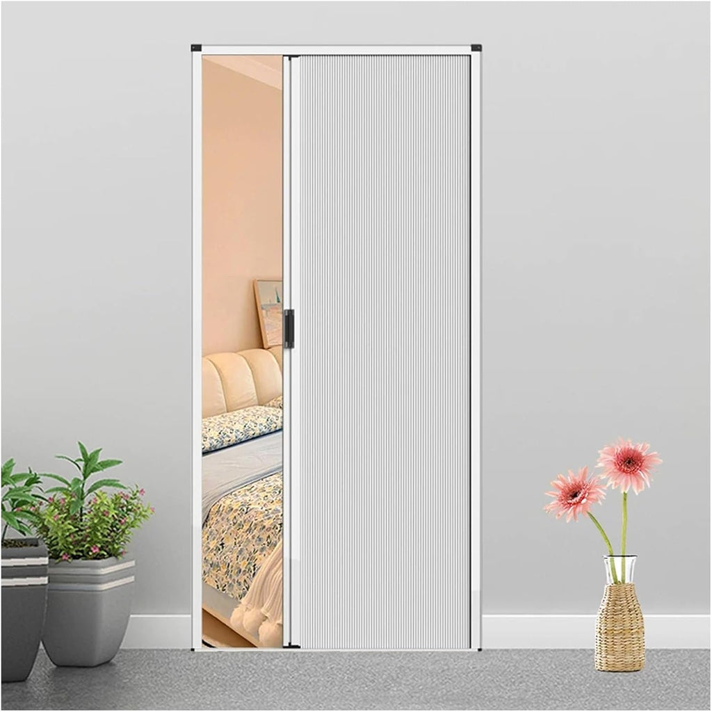 Honeycomb Folding Door Honeycomb Folding Door Space-Saving,with Aluminum Frame,for Closet & Doorway(White,72X80IN)