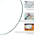 54" Inch Round Glass Table Top 0.36" Inch Thick Tempered Pencil Polished Edge Glass Table Top，for Dining Table, Coffee Table, Restaurant Table