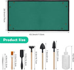 Oxford Fabric Plant Repotting Mat 43.3" x 29.5", Waterproof Gardening Transplanting Potting Mat for Indoor, with 7Pcs Succulent Plant Tools Kit with Tarp Cushion for Plant
