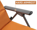 Timber Ridge Oversized Folding Rocking Camping Chair, Padded Outdoor Rocker with High Back, Portable Outdoor Chair for Patio, Garden, Lawn, Supports up to 400 lbs, Orange(2 Pack)