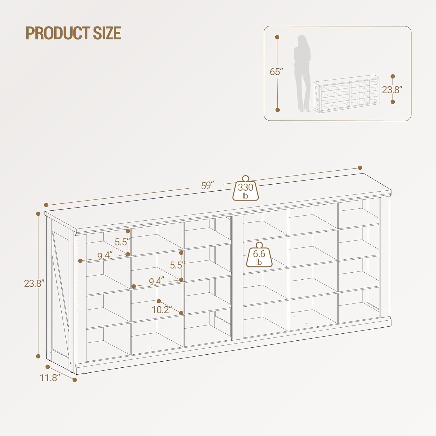 Hzuaneri Farmhouse Shoe Storage Bench, Entryway Shoe Cubby Bench, Widened Wooden Shoes Cubbies with Compartments, Shoes Rack Benchs for Cloakroom, Living Room, White SB52503X