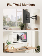 monTEK Full Motion TV Wall Mount Bracket for Most 13-43 Inch LED LCD Flat Screen TVs & Monitors, Swivel Tilt Extension Rotation with Articulating Arms, TV Mount Max VESA 200x200mm, up to 44lbs