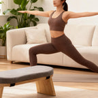 banapoy Meditation Bench, Premium Beech Wood 5° Forward Tilt Folding Meditation Stool, Kneeling Bench with Soft Cotton Cushion and Carry Bag for Relaxation Tea Ceremony Home