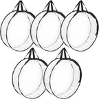 5 Pcs Wreath Storage Container, 24 x 8 Inch Clear Wreath Storage Bag with Handles Waterproof Christmas Garland Storage Holder for Xmas Seasonal