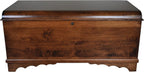Rustic Red Door Co. Cedar Hope Chest with Waterfall Top, Amish Made Wooden Storage Trunk Box for Bedroom, Blanket, Clothes, Anti-Slam Hinges and Lock, 36", Brown Maple Wood, Asbury Stain