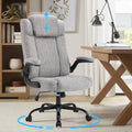 High Back Fabric Office Chair, Ergonomic Computer Desk Chair with Adjustable Headrest & Flip-up Armrests, 120° Tilt Rock Function, 400 lbs Weight Capacity for Home Office & Lumbar Support