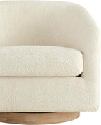 CHITA Swivel Accent Chair Set of 2, Fully Assembled Fabric Barrel Armchair with FSC Certified Upholstered for Living Room, Bedroom and Office, Cream