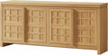 Walker Edison Booker Modern Sideboard/TV Stand with Adjustable Cabinets, 74 Inch, Heritage Oak