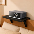 Projector Shelf, No Drill Projector Mount for Bed Frame & Sofa, 12x9.5 Inch, Movable with Wall Mount Option for Projector Shelf