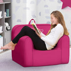 Delta Children 6-7 Cozee Chair - Foam Kids Chair for Ages 18 Months and Up, Hot Pink