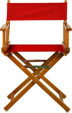 Casual Home 18" Director's Chair Honey Oak Frame with Red Canvas