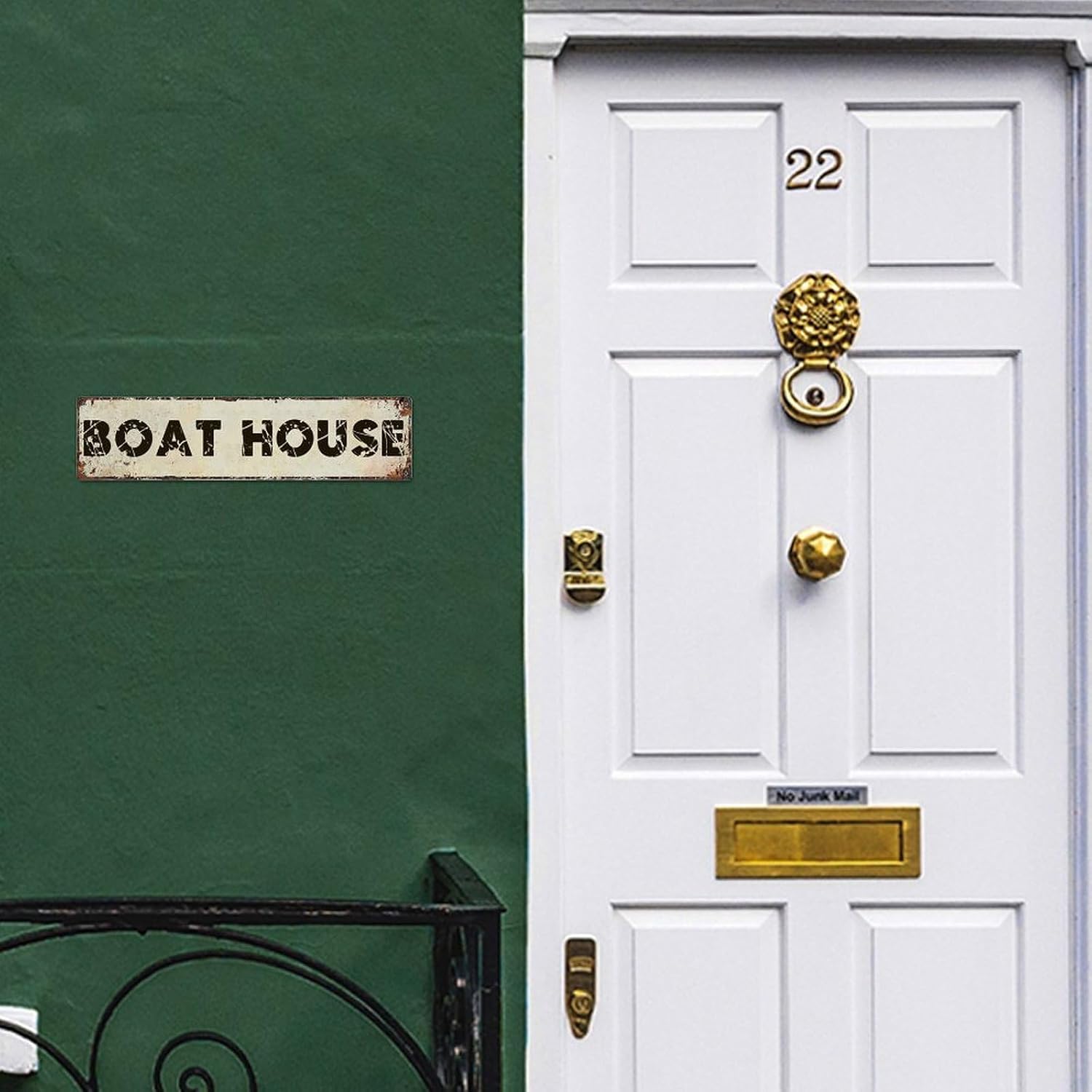 Retro Boat house Metal Tin Sign 4x16 Inch, Country Style Theme Wall Decor for Home, Farmhouse