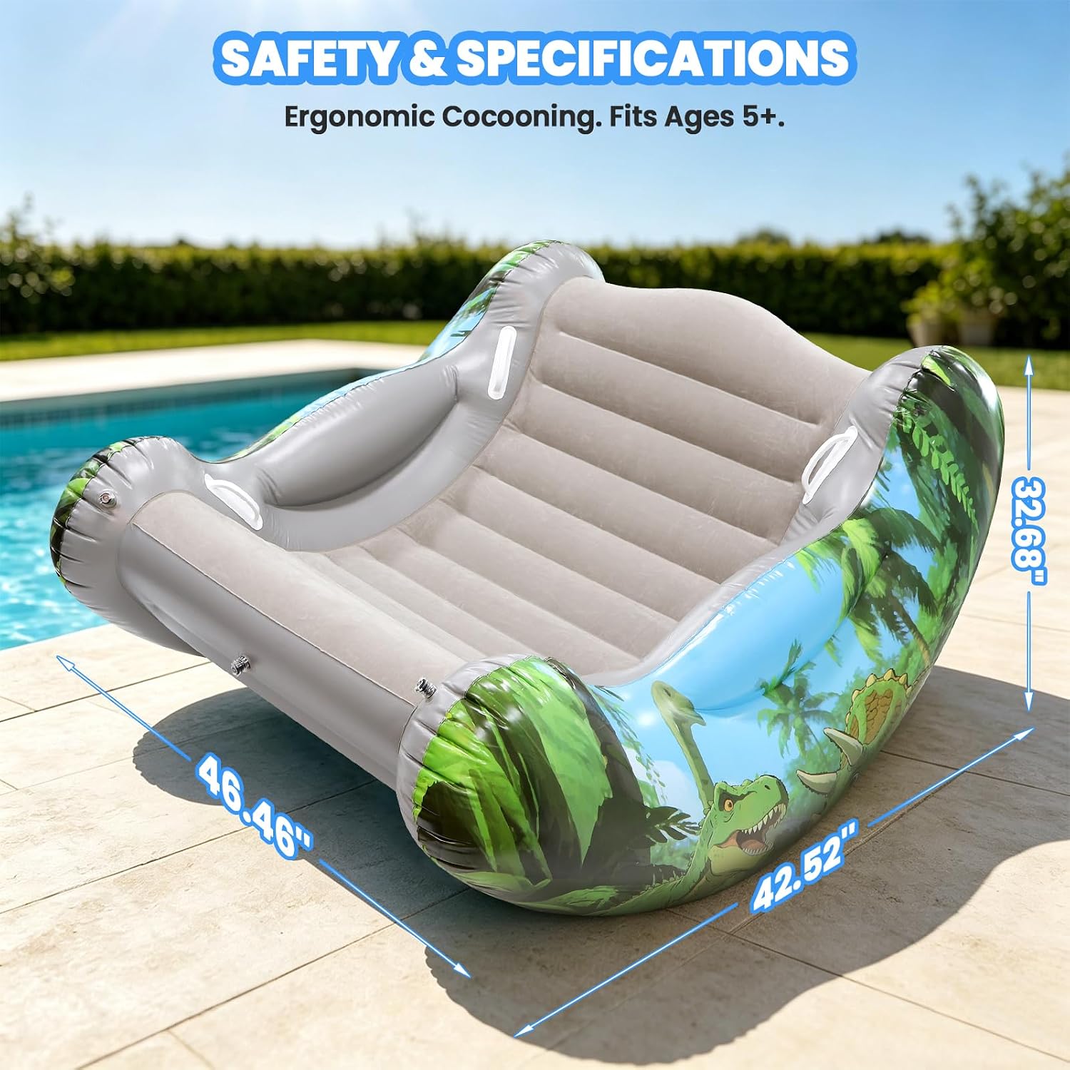 Sensory Chair for Kids, Inflatable Rocking Chair for Autism & ADHD, Cloud Rocker for Deep Pressure Therapy, Sensory Room Equipment for Toddlers Boys & Girls