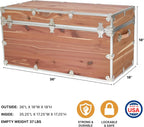 Rhino Trunk & Case Knotty Cedar Chest – XXL Storage Box, Coffee Table, End of Bed Trunk or Entryway Storage Bench – 36"x18"x18" USA-Made, Furniture Grade, Heirloom Aesthetic – Strong and Secure