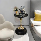 Modern Side Table with Weighted Base, Scratch-Resistant & Nano-Coated Finish - Versatile Accent Table for Living Room, Bedroom, Balcony (Cream)