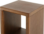 Christopher Knight Home Cubes Modern Coffee Table with Storage, Wooden Square Side Table, Living Room Sofa End Table, Walnut