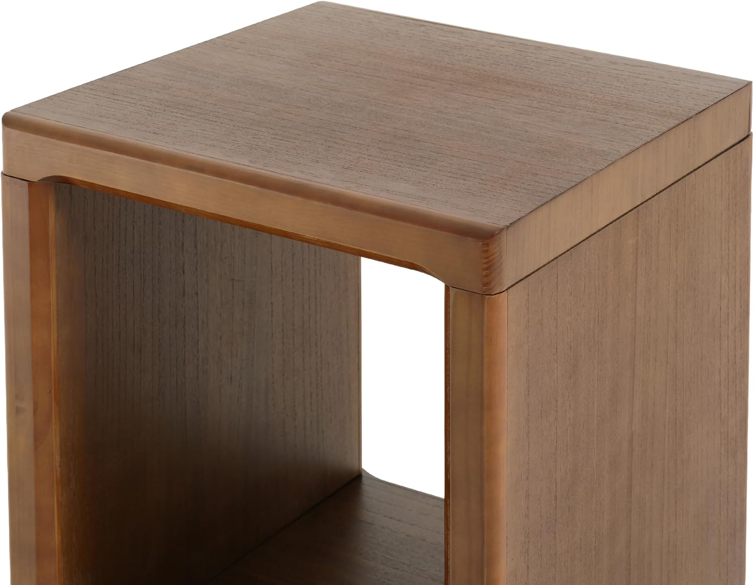 Christopher Knight Home Cubes Modern Coffee Table with Storage, Wooden Square Side Table, Living Room Sofa End Table, Walnut