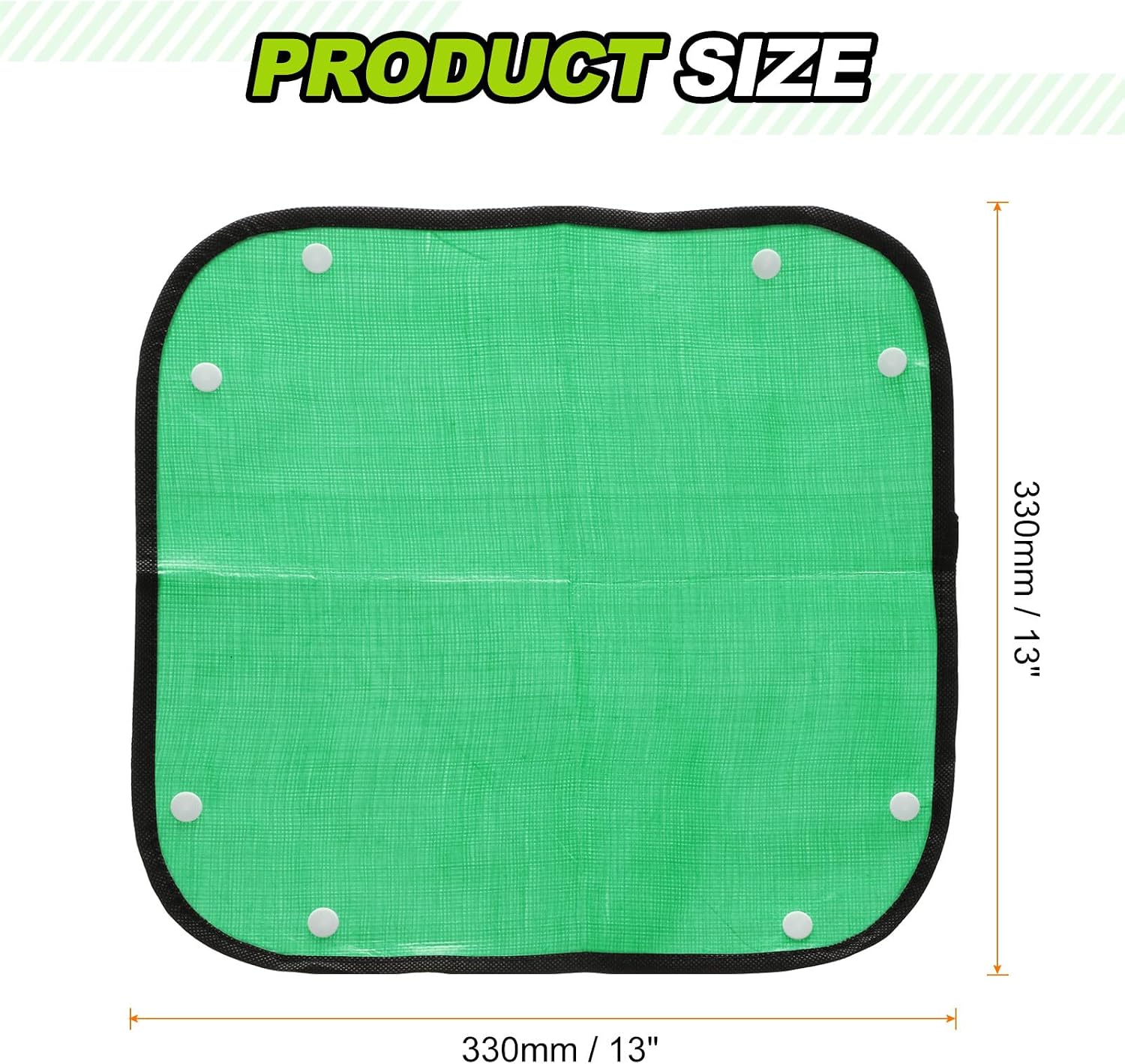 HARFINGTON 2pcs Repotting Mat 13" x 13" PE Cloth Waterproof Plant Repotting Mat Foldable Portable Gardening Potting Tray with Plastic Buckle for Indoor Plant Change Soil Watering, Green