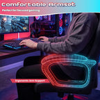 NChanmar Computer Gaming Chair Ergonomic High-Back Office Chair w/Lumbar Support Adjustable Height 360-Swivel Executive Desk Chairs for Adults Racing Writing Working,Black