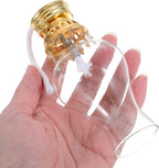 TIDTALEO Vintage Glass Oil Lamp Chimney Replacement with Metal Wick Adjuster, Kerosene Lantern Globe Accessory, Gold Tone, Suitable for Indoor Use and Camping –