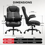 GTPLAYER Office Computer Gaming Chair Ergonomic Desk Chair for Adults with Lumbar Support Flip-Up Arms Adjustable Height Swivel Wheels PU Leather Executive Design for Short People Use, Gray