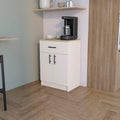 Netal Pantry Cabinet - Extra Kitchen Storage in Ivory and Natural Oak