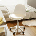 JPBSTO Small Desk Chair Cute, Swivel Armless Task Chair with Soft Padded Cushion, Height Adjustable Home Office Desk Chair with Back for Study Room, Vanity, Office Work, Bedroom