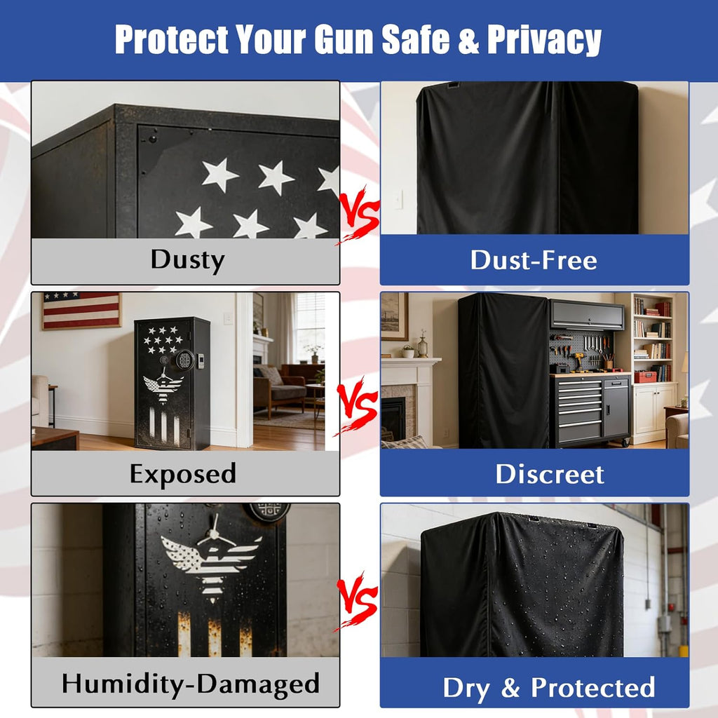 Dustproof Gun Safe Cover Disguise, Waterproof Cover for 30"W×25"D×60"H Tall Gun Cabinet Fits Liberty USA 30, Fits Browning Hell's Canyon, Fits Stack-On Elite 30