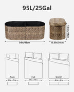 AmasSmile Footrest Ottoman Bench with Storage,34Inch Footstool, Coffee Table, Padded Seat, Storage Chest,Blanket Store with Flipping Lid for Livingroom and Bedroom (Leopard Print(Velvet))