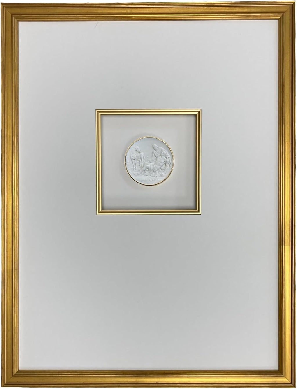 Framed Religious Intaglios in 12x16 Gold Frame (The Good Samaritan)