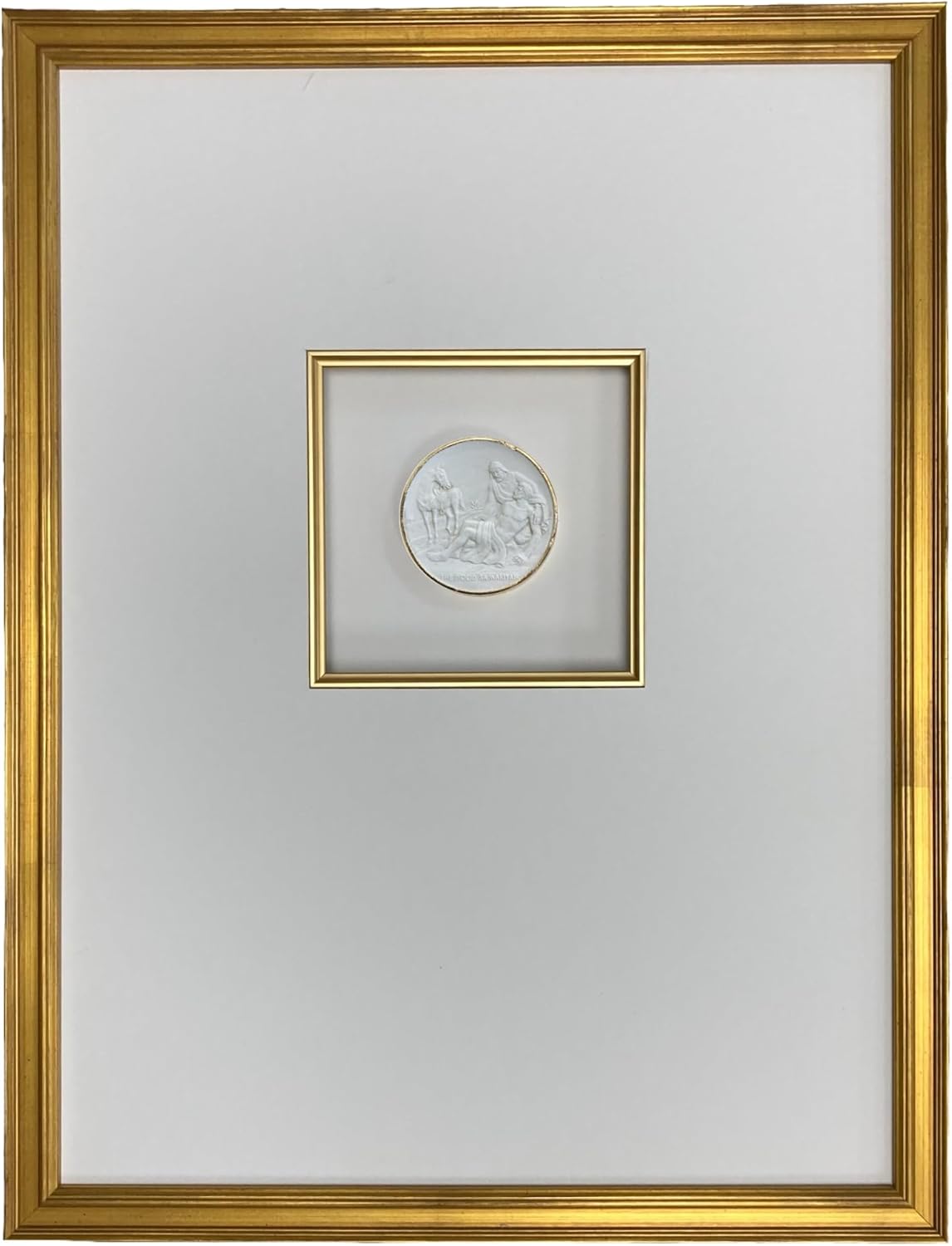 Framed Religious Intaglios in 12x16 Gold Frame (The Good Samaritan)