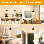 Modern Pendant Lights for Kitchen Island, Black Pendant Light Fixtures with 8.5" Clear Glass Shade, Industrial Hanging Pendant Lights Fixture for Kitchen Island Dining Room Bedroom Entryway 1 Pack