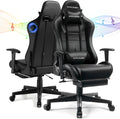 GTPLAYER Gaming Chair with Speakers, Video Game Chairs with Footrest for Adults, Ergonomic Computer PC Gamer Reclining Chair(Black)