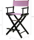 Casual Home 220-02/021-22 Director Chair 24" - Counter Height BlackFrame/Pink Canvas