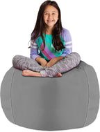 Posh Stuffable Kids Stuffed Animal Storage Bean Bag Chair Cover - Childrens Toy Organizer, X-Large 48" - Solid Pink