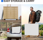 6FT Folding Table, Plastic Foldable Table for Indoor Outdoor, Heavy Duty Portable Dinning Tables with Carrying Handle, Utility Tables for Party, Camping, Banquet, Wedding, Events, Picnic, White