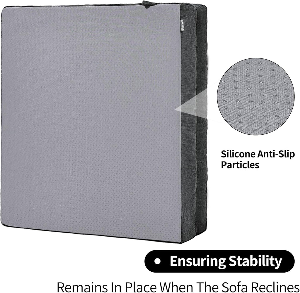 Recliner Cushions for Elderly, 20x20x4 Inch Thick Chair Cushion for Shorter Users Patent Design Soft Tufted Dual Layer Booster Seat Cushions for Seniors Recliner Risers Gray 1P
