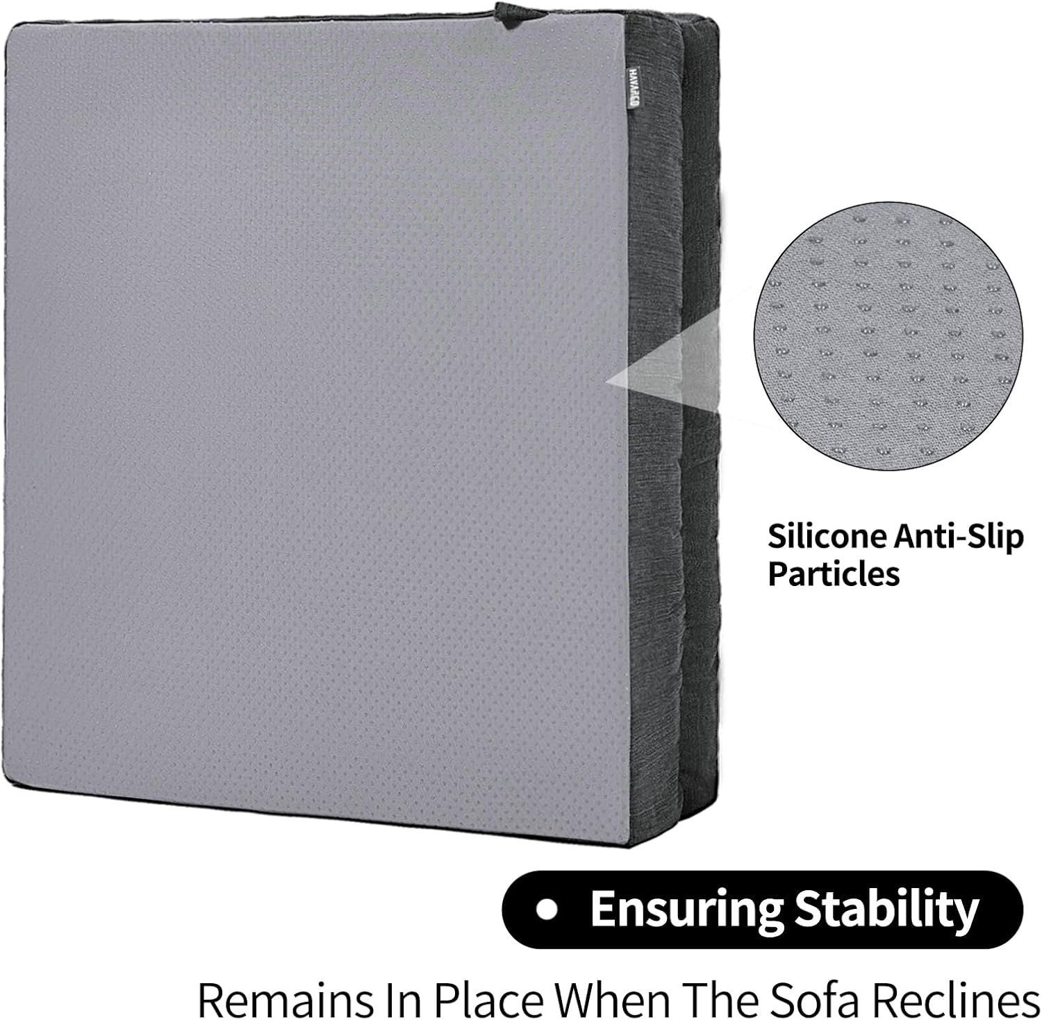 Recliner Cushions for Elderly, 20x20x4 Inch Thick Chair Cushion for Shorter Users Patent Design Soft Tufted Dual Layer Booster Seat Cushions for Seniors Recliner Risers Gray 1P