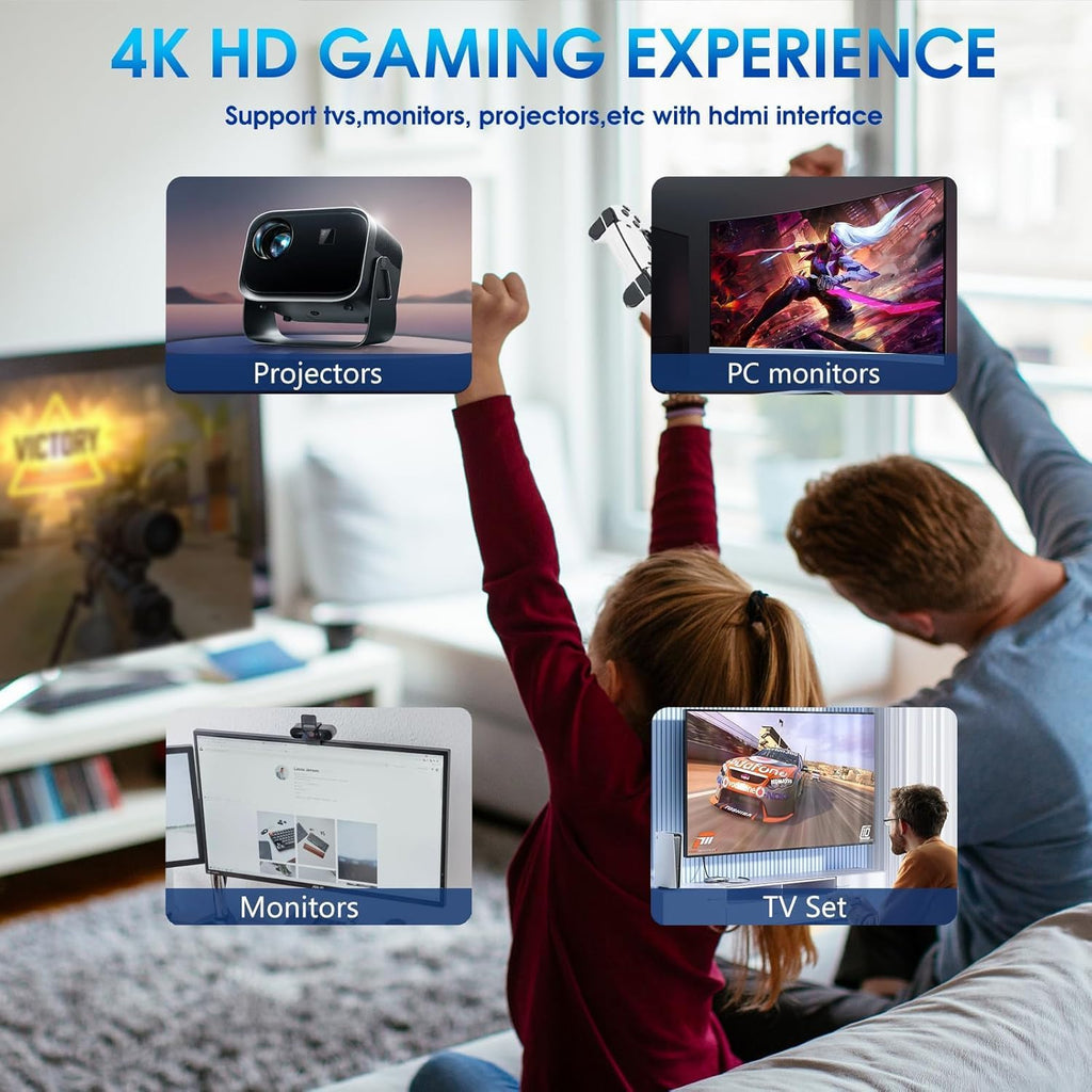 2026 New Wireless Retro Game Console, 23 Emulators and 40000+Games, Plug and Play 4K HDMI TV Game Stick, with Dual 2.4G Wireless Controllers (80G)