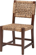 Bali & pari Alise Seagrass and Mahogany Wood Chair, Dining Height, Earthy Brown