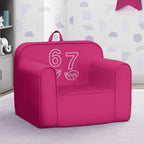 Delta Children 6-7 Cozee Chair - Foam Kids Chair for Ages 18 Months and Up, Hot Pink