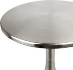 Grandview Gallery Lenuxe 24" Metal Accent Table, Side Table, Living Room End Table (Brushed Nickel)