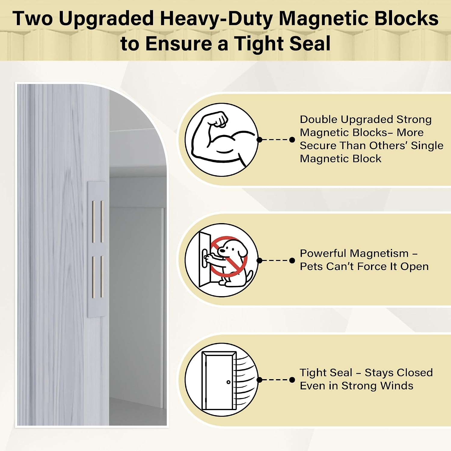 60" x 80" PVC Accordion Door Interior, Suitable for Opening Width 49"-60", Trimmable Height & Width, Room Dividers for Pantry Laundry Closet RV, Strong Magnet Folding Doors, Easy to Install, Grey