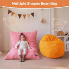 MAXYOYO 3 in 1 Kids Bean Bag Chair Couch, Convertible Chair Folds from Bean Bag to Lounger, Child Floor Sofa for Gaming, Reading, Floor Couch with High-Density Foam Filling