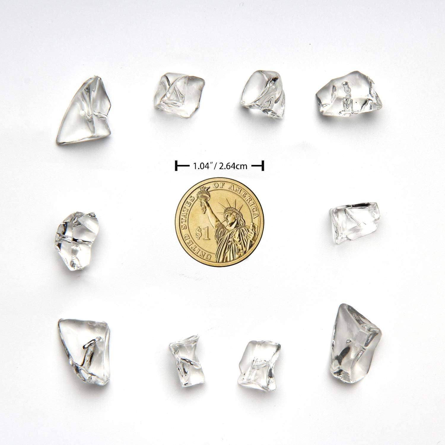 1000Pcs Vase Fillers, Crystal Beads Stones Crafts Small Clear Fake Ice Cubes Acrylic Rock Diamond Stones Clear Rocks Crystals Acrylic for Christmas Decor Home Wedding Birthday Decoration Arts & Crafts