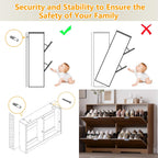 BORNOON Large Shoe Cabinet for Entryway, Shoe Rack Cabinet with 4 Flip Drawer and Adjustable Shelves for Small Apartment, Foyer