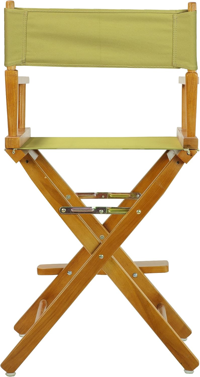Casual Home 24" Director's Chair Honey Oak Frame-with Olive Canvas, Counter Height